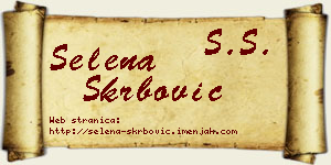 Selena Škrbović vizit kartica
